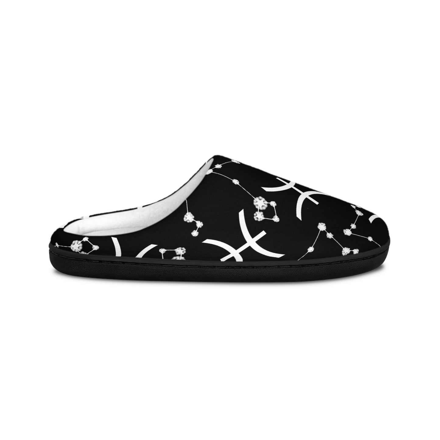 Women's Indoor Slippers, Pisces Zodiac Sign, 100% polyester, Outer-layer and lining