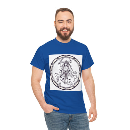 Unisex Heavy Cotton T-Shirt, Bull Centaur v1, Taurus Zodiac Design