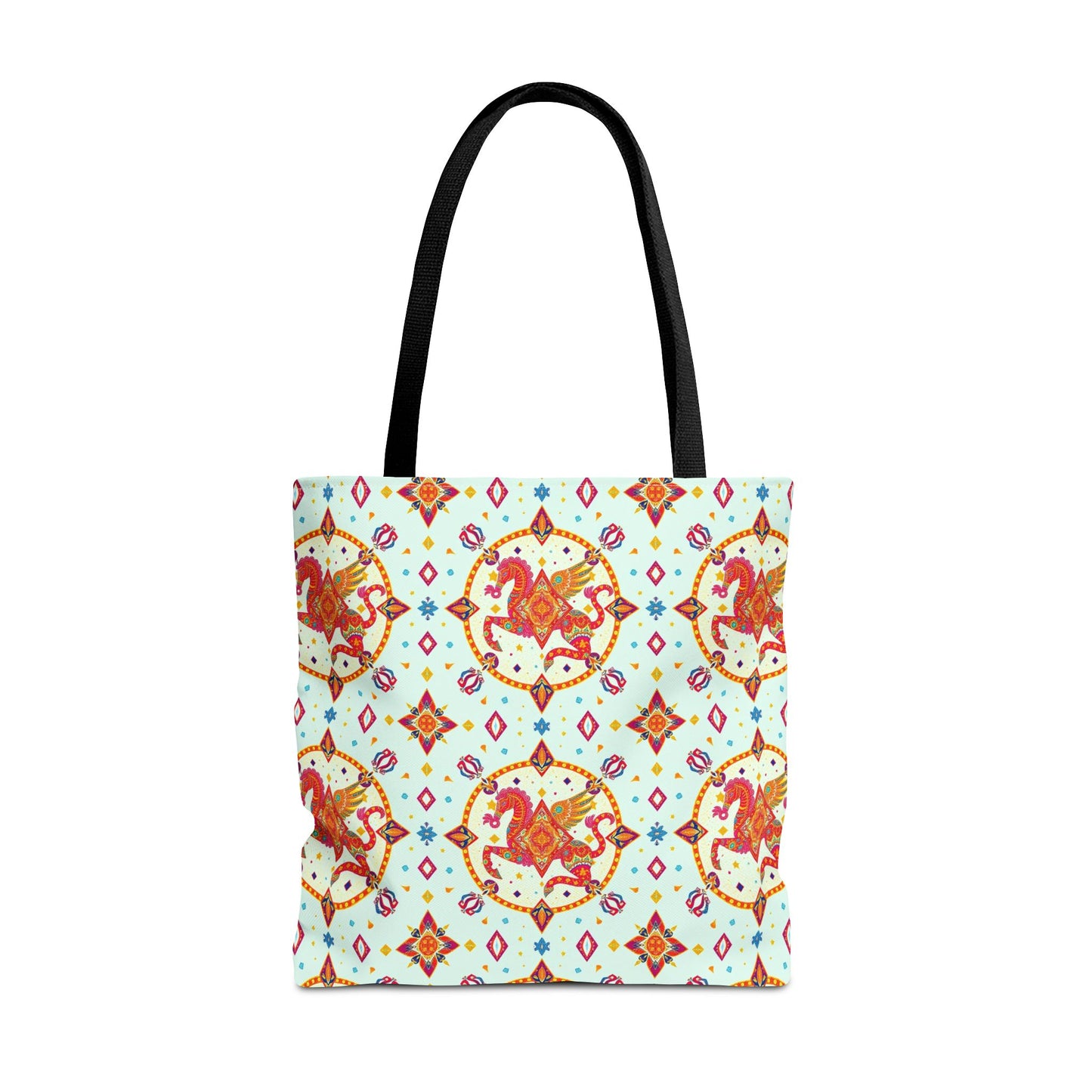 Tote Bag (AOP), Aquarius, Zodiac v1, Jewel Pattern