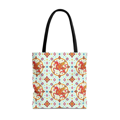 Tote Bag (AOP), Aquarius, Zodiac v1, Jewel Pattern