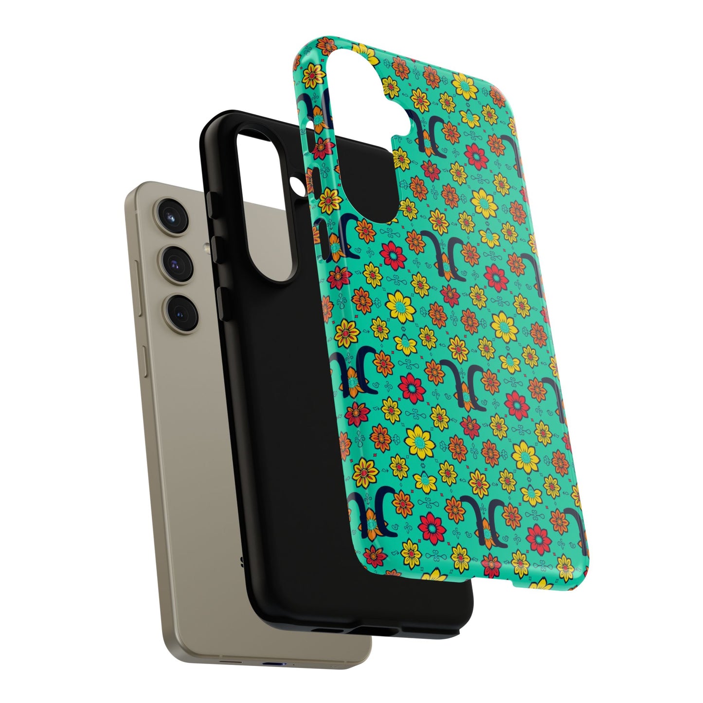 Tough Cases, Aquarius, Zodiac v2, Flower Pattern