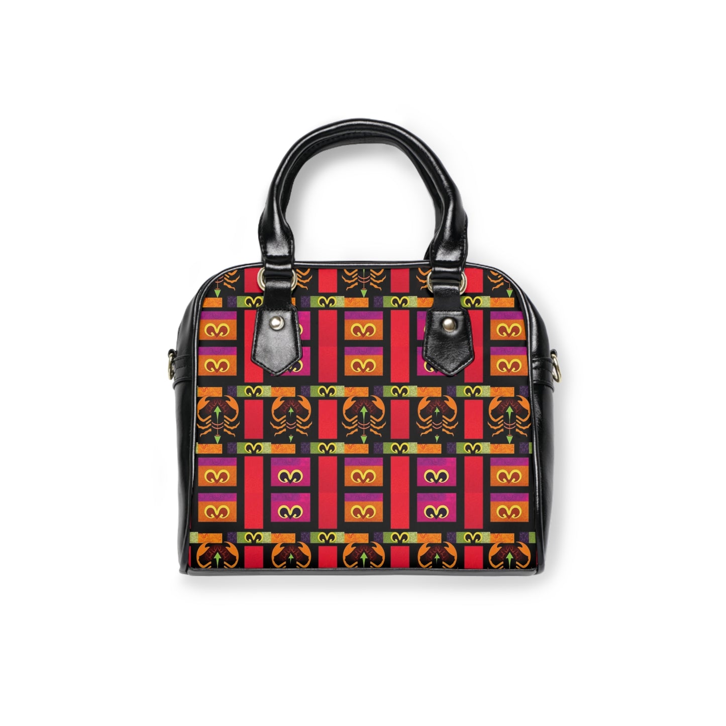 Shoulder Handbag, Scorpio, Zodiac v1, Shapes Pattern