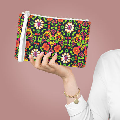 Clutch Bag, Aries, Zodiac, Flower Pattern