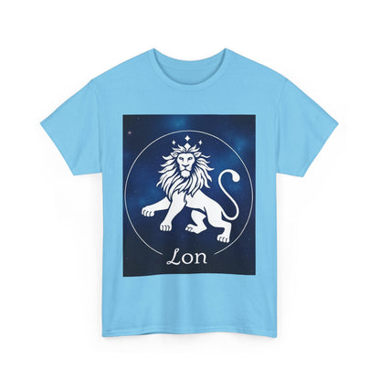Unisex Heavy Cotton T-Shirt, Space Lion v1, Leo Zodiac Design