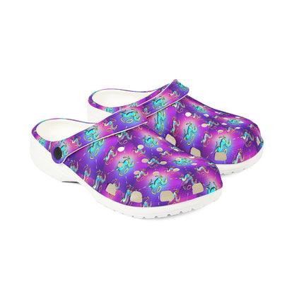EVA Foam Rubber Shoes, (AOP), Aquarius, Zodiac v4, Pattern