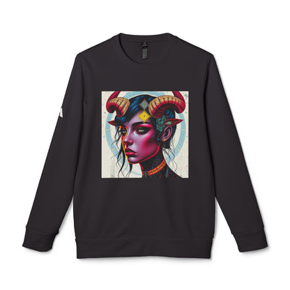 Adidas, Unisex Fleece Crewneck Sweatshirt, Taurus, Pop Art, Zodiac