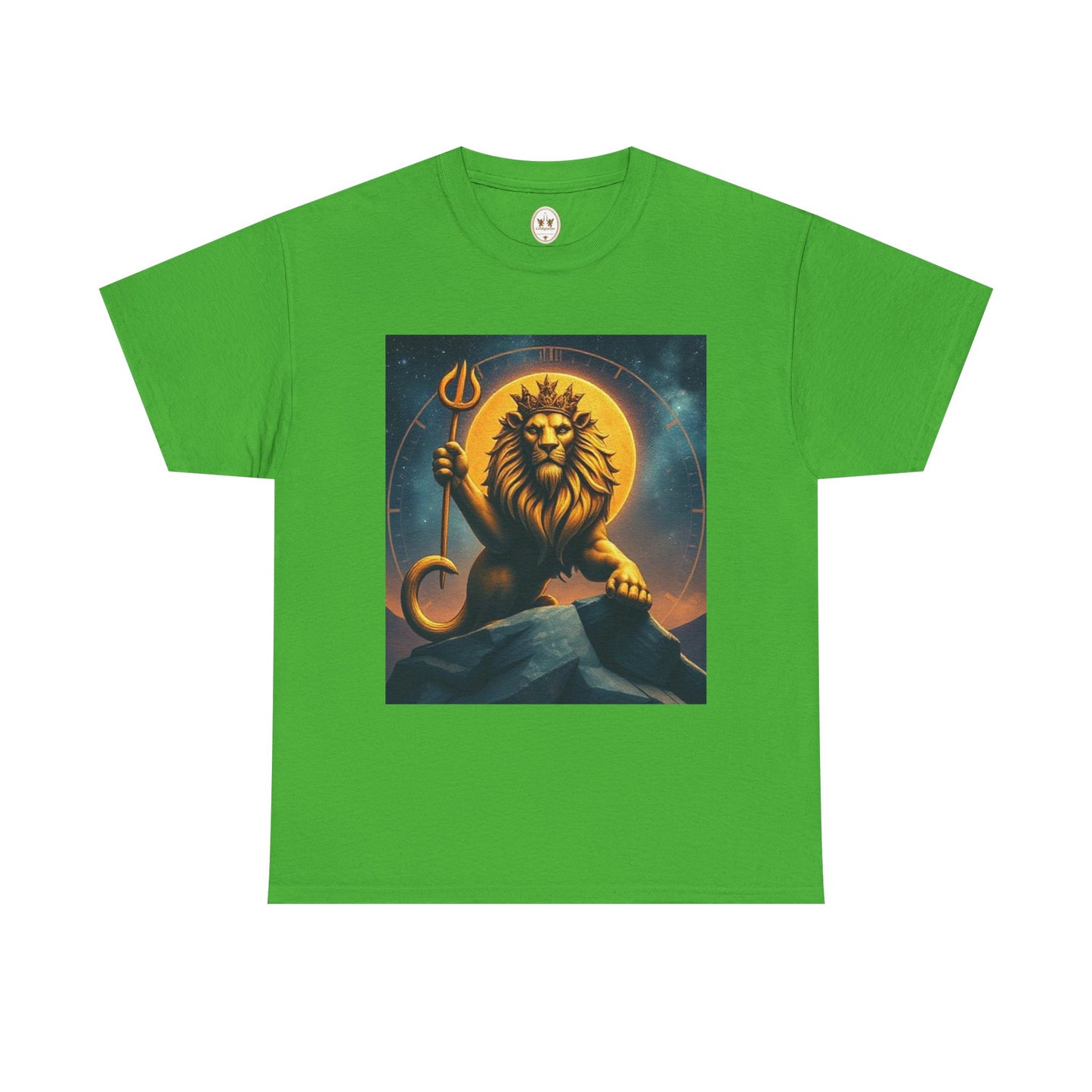 Unisex Heavy Cotton T-Shirt, King of Lions v2, Leo Zodiac Design