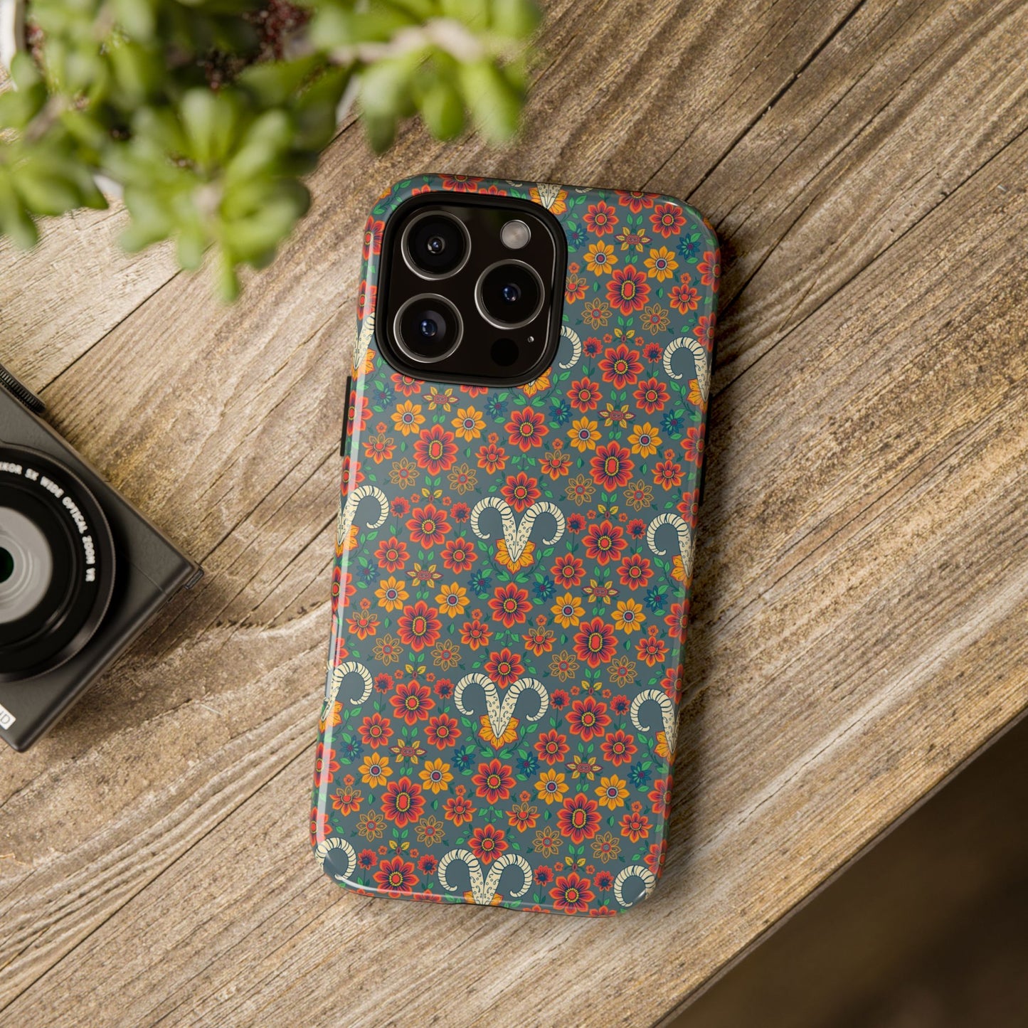 Tough Cases, Aries, Zodiac v3, Flower Pattern