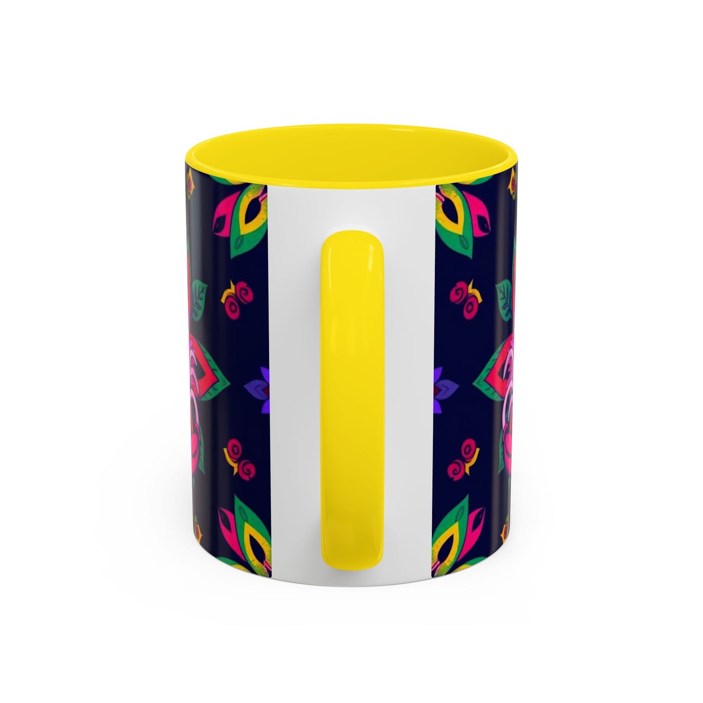 Accent Coffee Mug, Scorpio, Zodiac v4. Flower Pattern, (11, 15oz)
