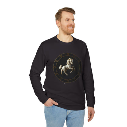 Adidas, Unisex Fleece Crewneck Sweatshirt, Capricorn, Space Animal, Zodiac