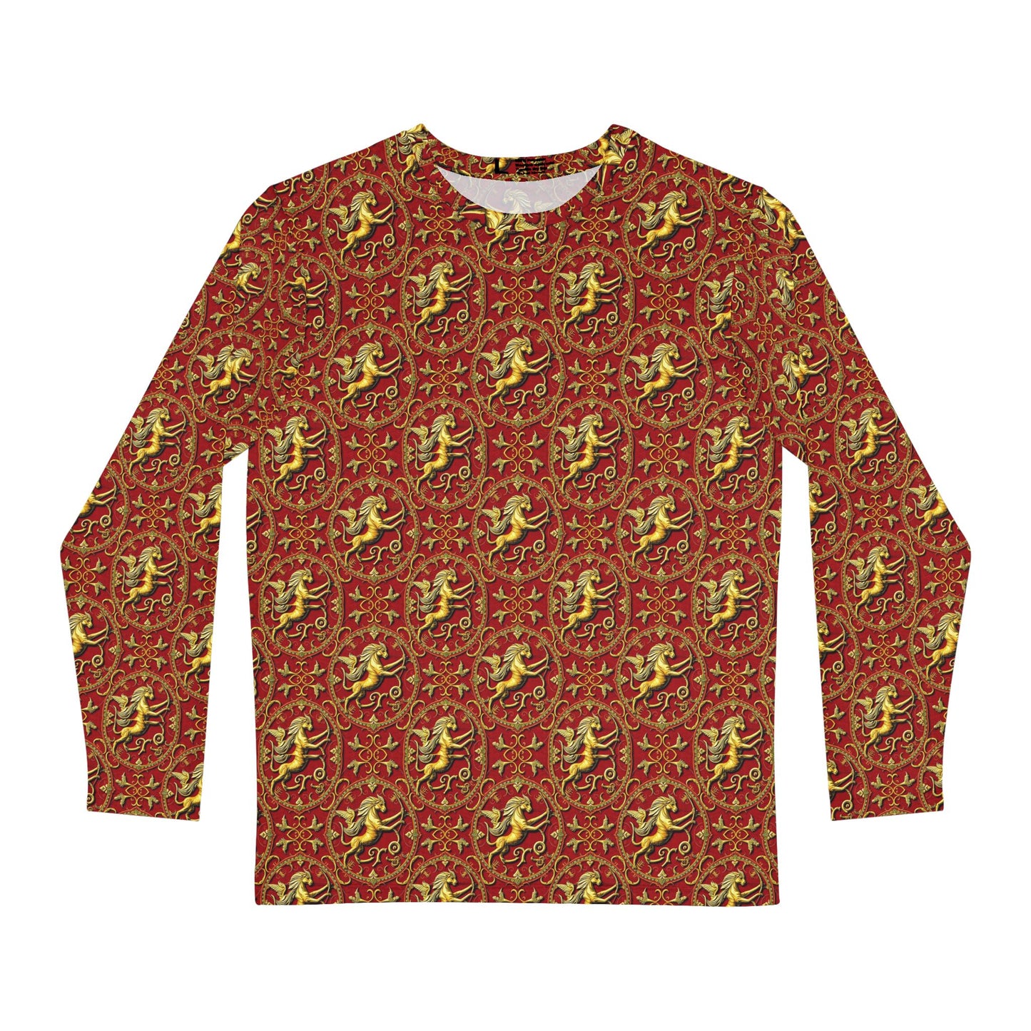 Men's Long Sleeve Shirt, (AOP), Sagittarius, Zodiac v3, Pattern