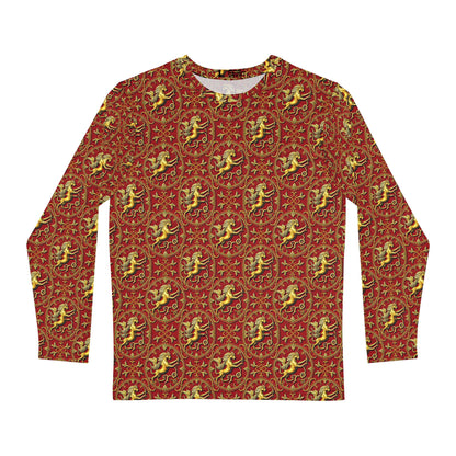 Men's Long Sleeve Shirt, (AOP), Sagittarius, Zodiac v3, Pattern