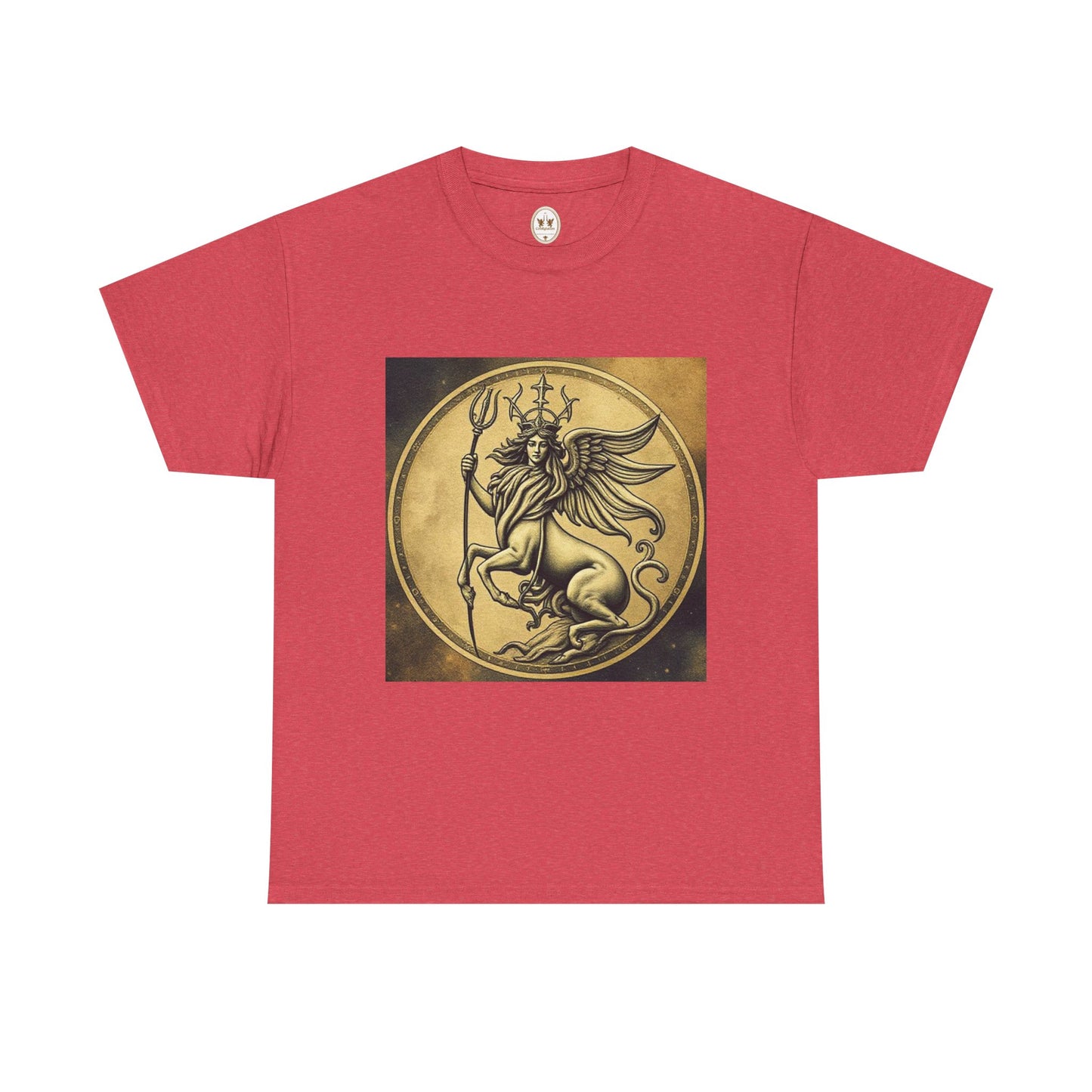 Unisex Heavy Cotton T-Shirt, Animal Angel v1, Virgo Zodiac Design