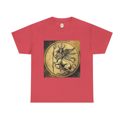 Unisex Heavy Cotton T-Shirt, Animal Angel v1, Virgo Zodiac Design