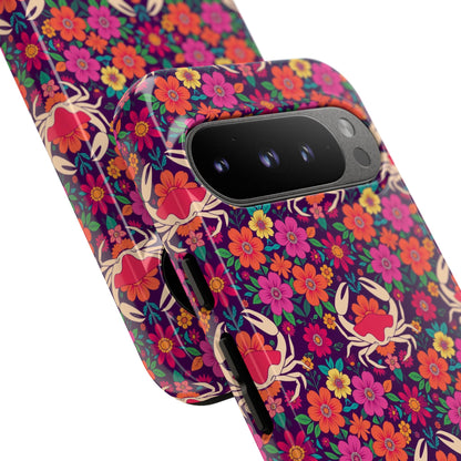 Tough Cases, Cancer, Zodiac v1, Flower Pattern