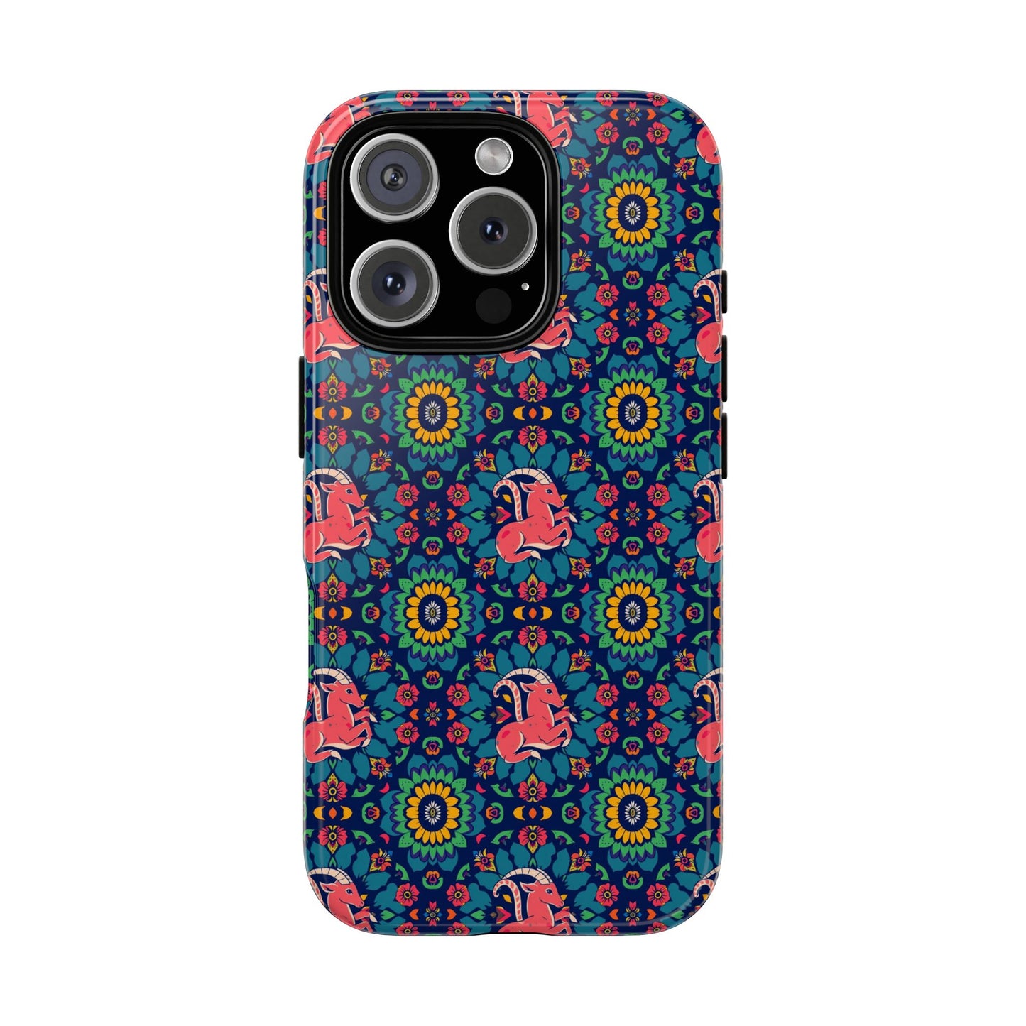 Tough Cases, Capricorn, Zodiac v1, Flower Pattern