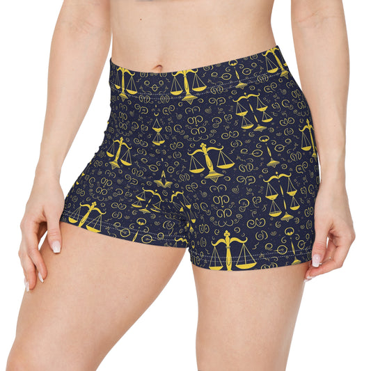 Women's Shorts, AOP, Libra, Zodiac, Pattern
