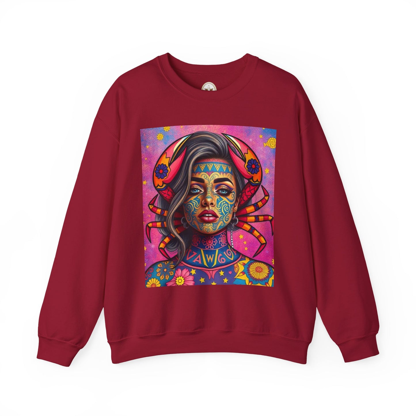 Unisex Heavy Blend™ Crewneck Sweatshirt, Cancer, Zodiac, Sexy Pattern