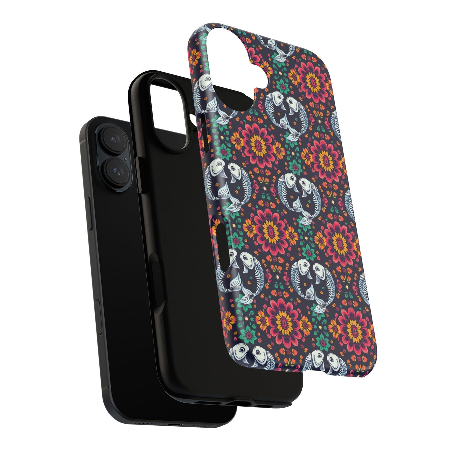 Tough Cases, Pisces, Zodiac v4, Flower Pattern