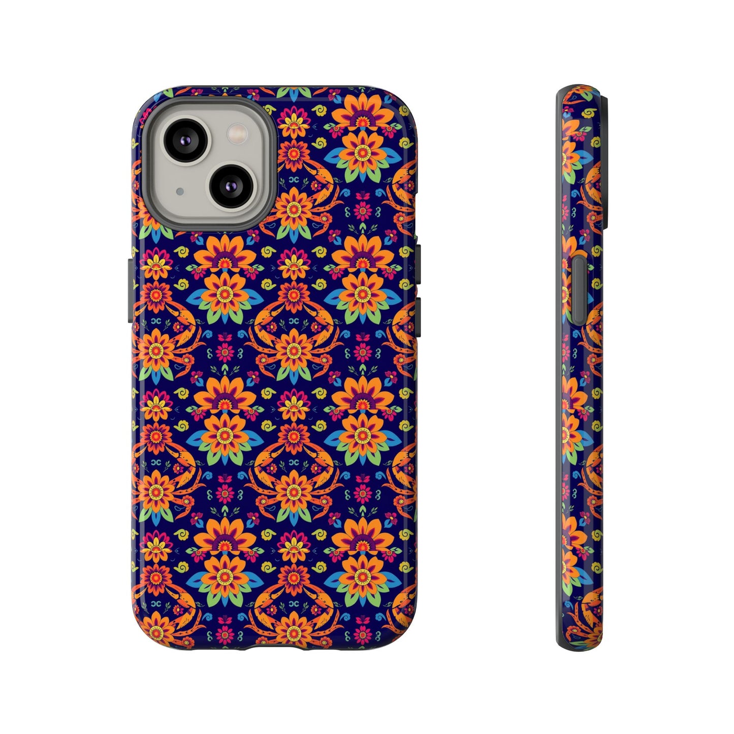 Tough Cases, Cancer, Zodiac, Flower Pattern