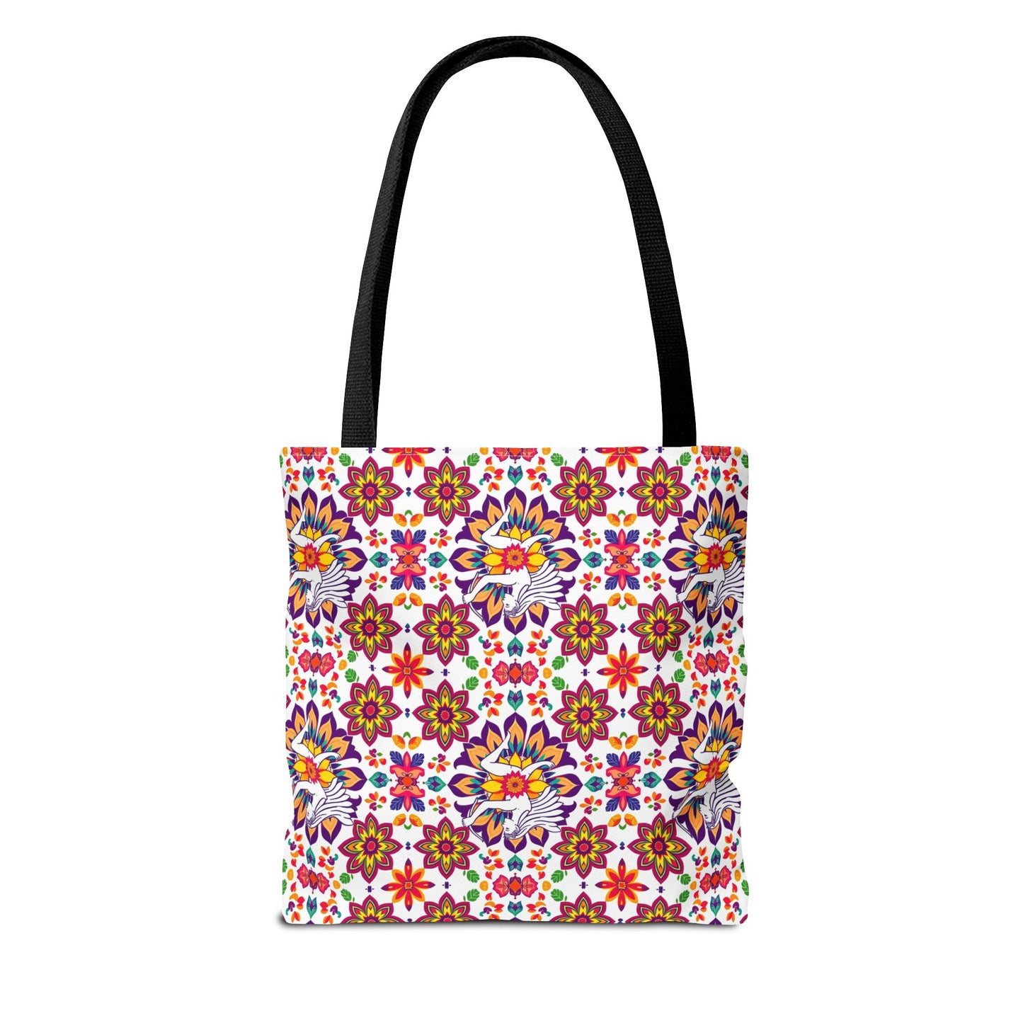 Tote Bag, (AOP), Sagittarius, Zodiac v2, Flower Pattern