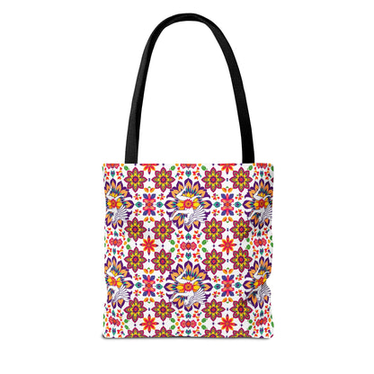 Tote Bag, (AOP), Sagittarius, Zodiac v2, Flower Pattern