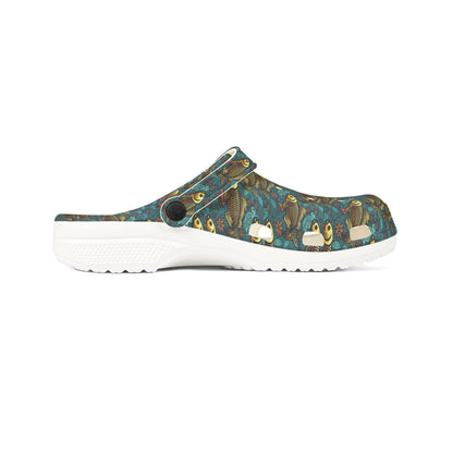 EVA Foam Rubber Shoes, (AOP), Pisces, Zodiac v1, Pattern