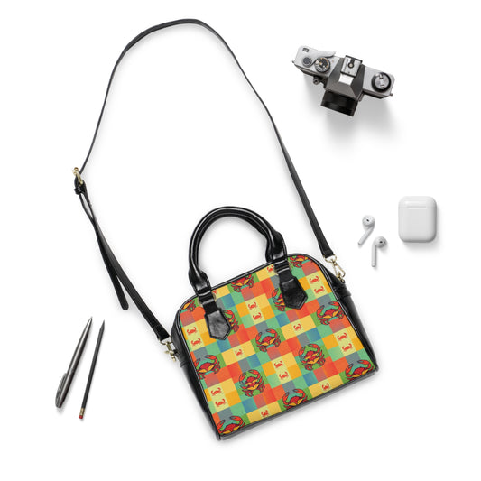 Shoulder Handbag, Cancer, Zodiac v2, Shapes Pattern