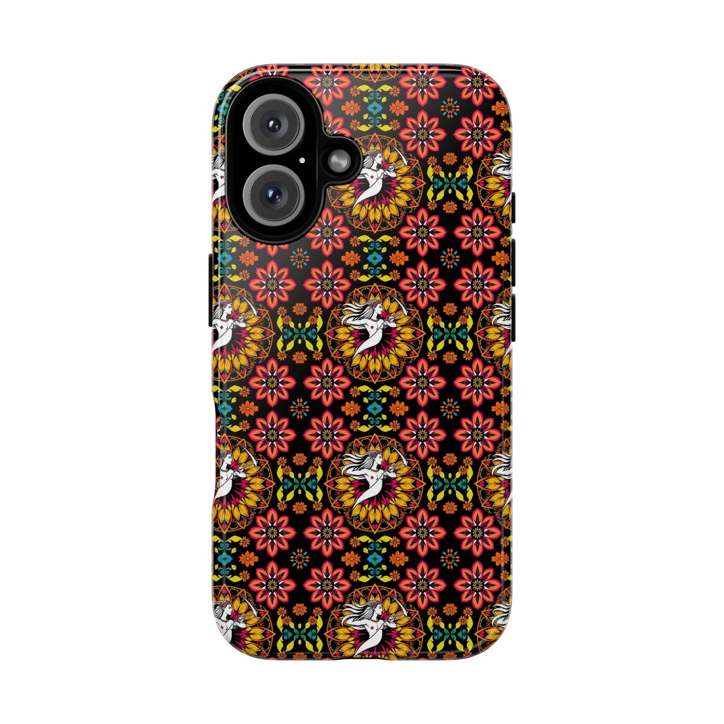 Tough Cases, Sagittarius, Zodiac v2, Flower Pattern