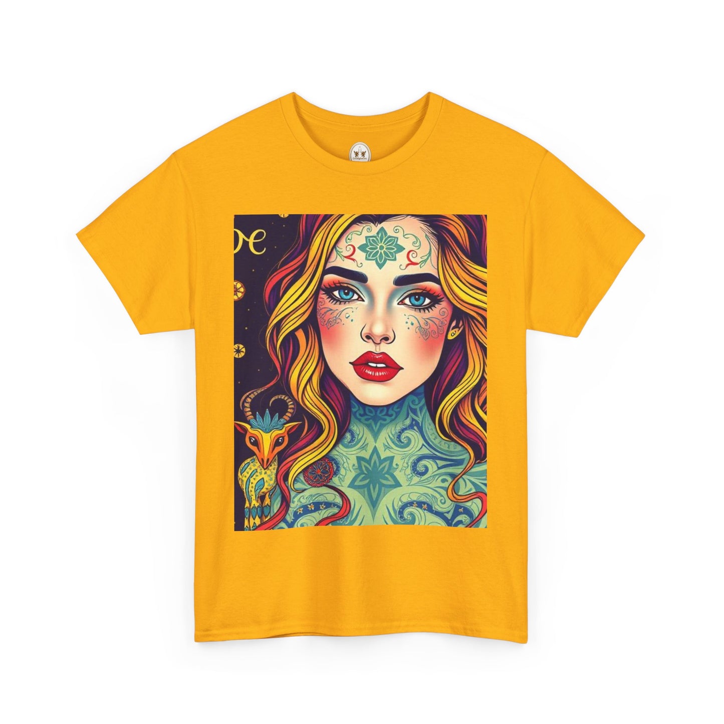 Unisex Heavy Cotton T-Shirt, Aquarius, Zodiac v2, Sexy Art