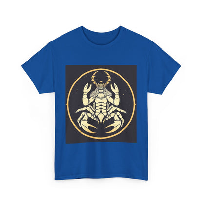 Unisex Heavy Cotton T-Shirt, Scorpio King, Print Art, Zodiac Design