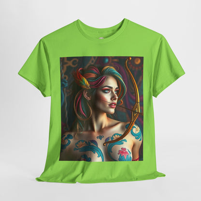Unisex Heavy Cotton T-Shirt, Sagittarius, Zodiac v1, Sexy Art