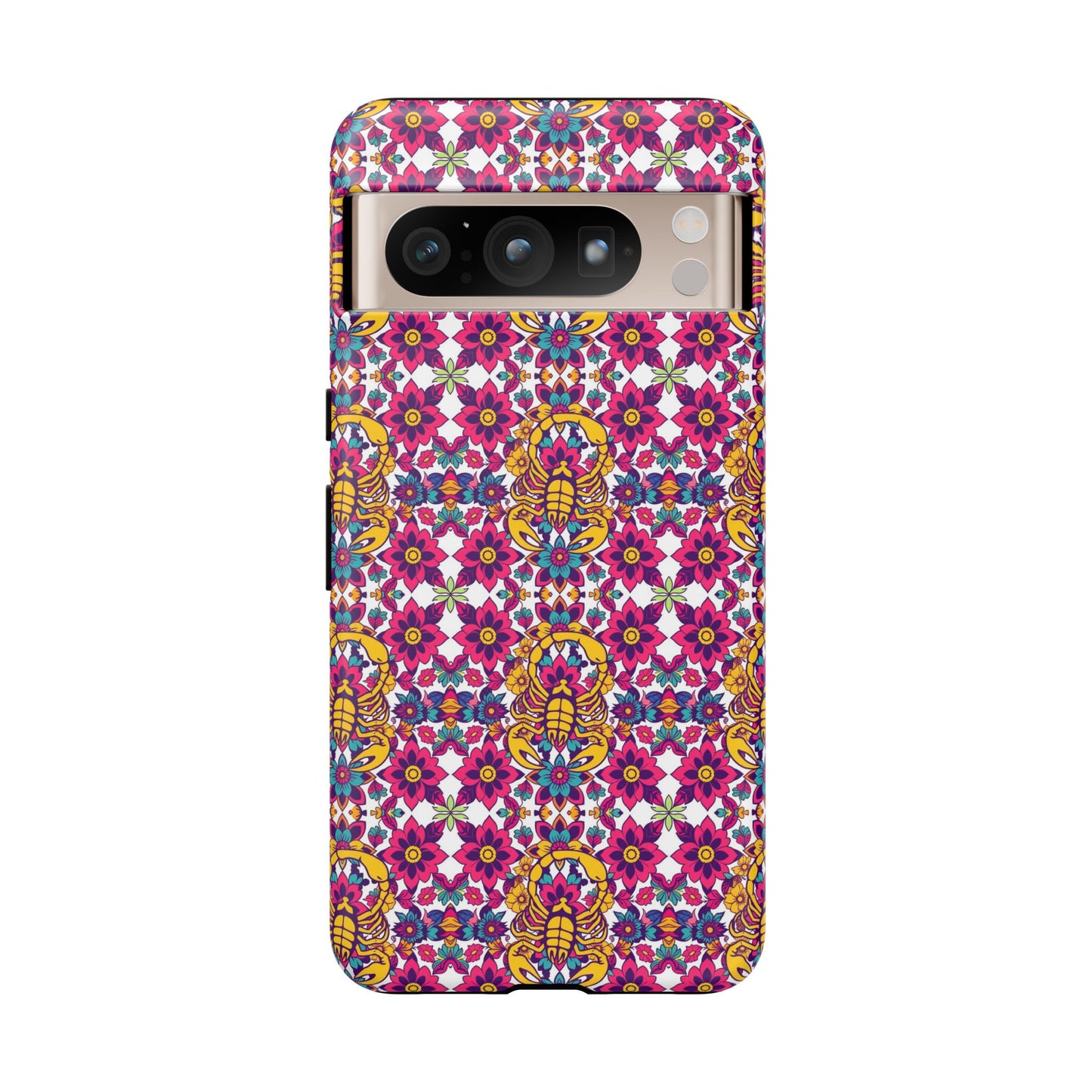 Tough Cases, Scorpio, Zodiac v2, Flower Pattern