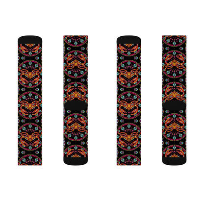 Sublimation Socks, Cancer, Zodiac  v3, Jewel Pattern