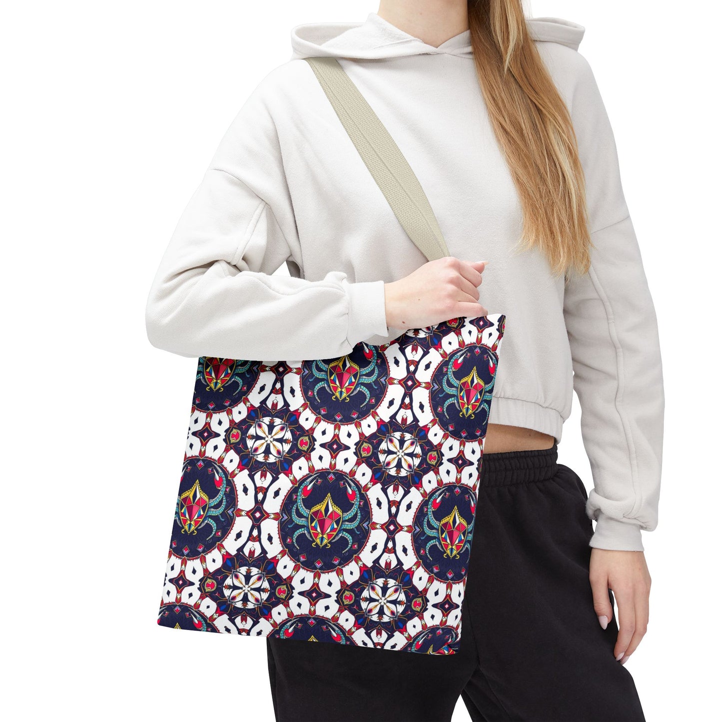 Tote Bag (AOP), Scorpio, Zodiac v1, Jewel Pattern