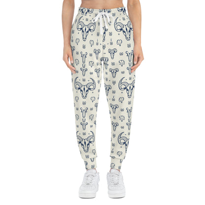 Athletic Joggers, Zodiac Design, Pattern v1, Taurus, AOP