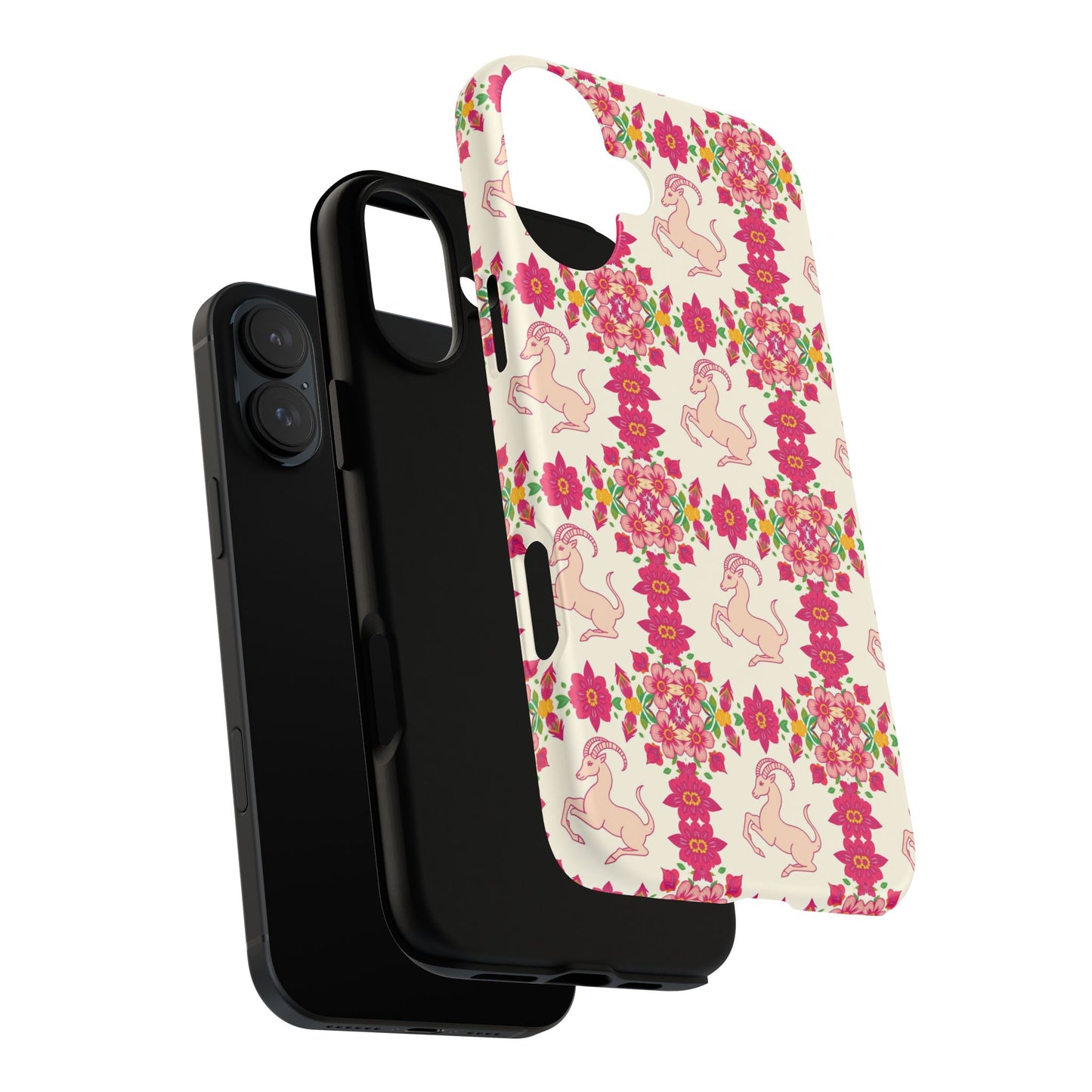 Tough Cases, Capricorn, Zodiac v3, Flower Pattern