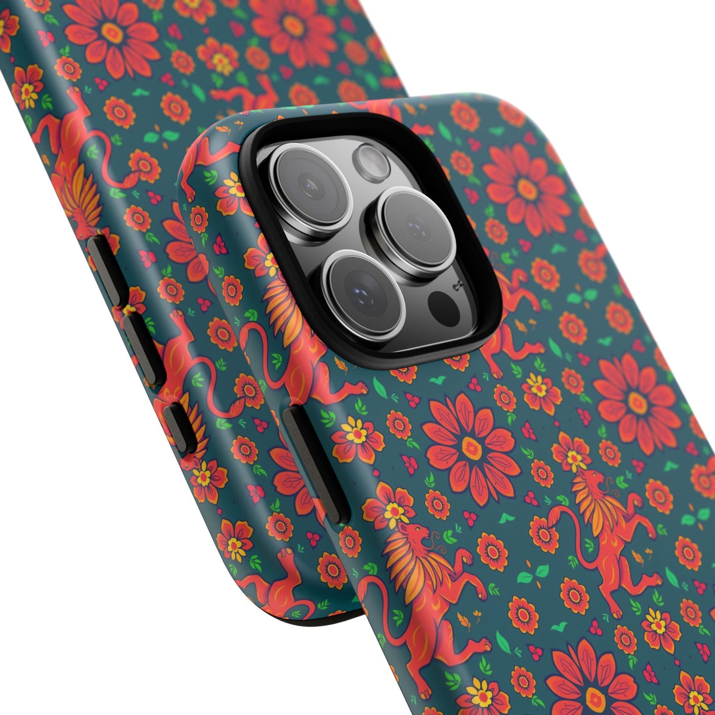 Tough Cases, Leo, Zodiac v2, Flower Pattern