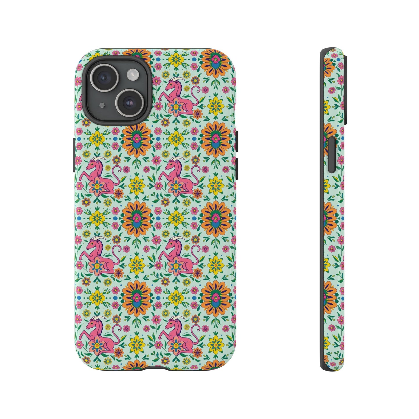 Tough Cases, Aquarius, Zodiac, Flower Pattern