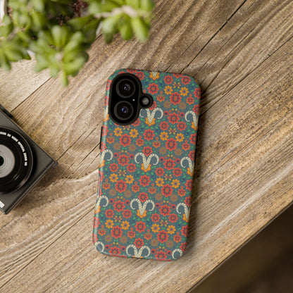 Tough Cases, Aries, Zodiac v3, Flower Pattern