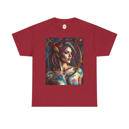 Unisex Heavy Cotton T-Shirt, Sagittarius, Zodiac v1, Sexy Art