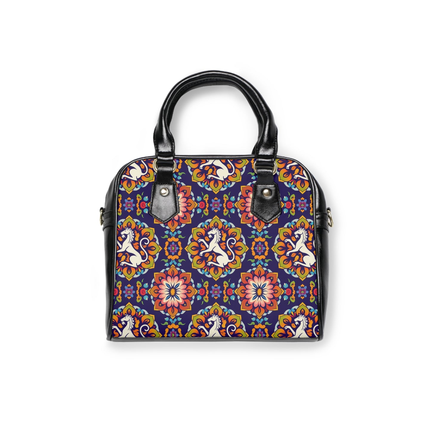Shoulder Handbag, Virgo, Zodiac, Flower Pattern