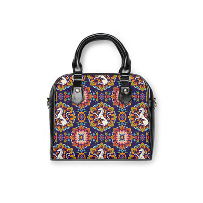 Shoulder Handbag, Virgo, Zodiac, Flower Pattern
