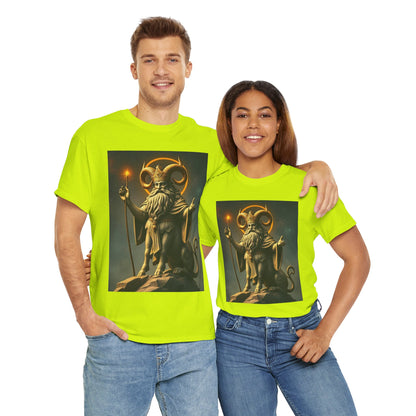 Unisex Heavy Cotton T-Shirt, Taurus God v1, Zodiac Design