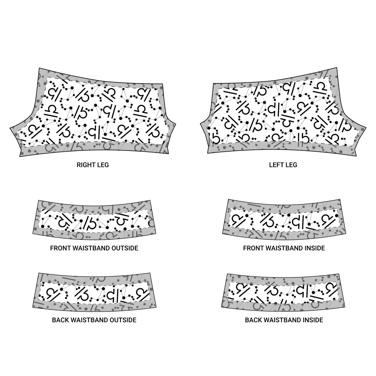 Women's Polyester Yoga Shorts with the Libra Zodiac sign (AOP)