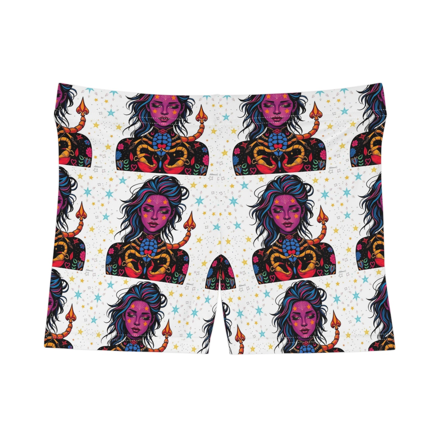Women's Shorts, (AOP), Scorpio, Zodiac v2, Sexy Pattern