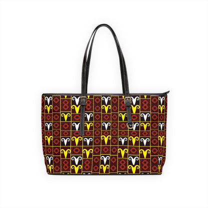 Leather Shoulder Bag, Aries, Zodiac, Shapes Pattern