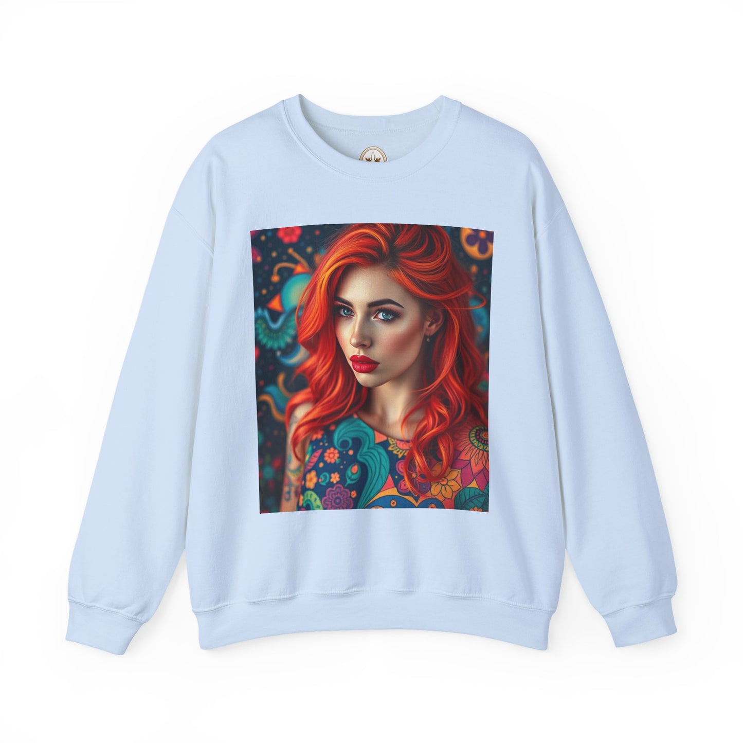 Unisex Heavy Blend™ Crewneck Sweatshirt, Aquarius, Zodiac v1, Sexy Pattern