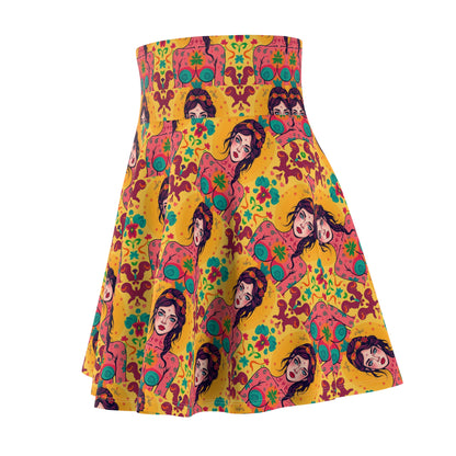 Women's Skater Skirt, (AOP), Virgo, Zodiac v1, Sexy Pattern