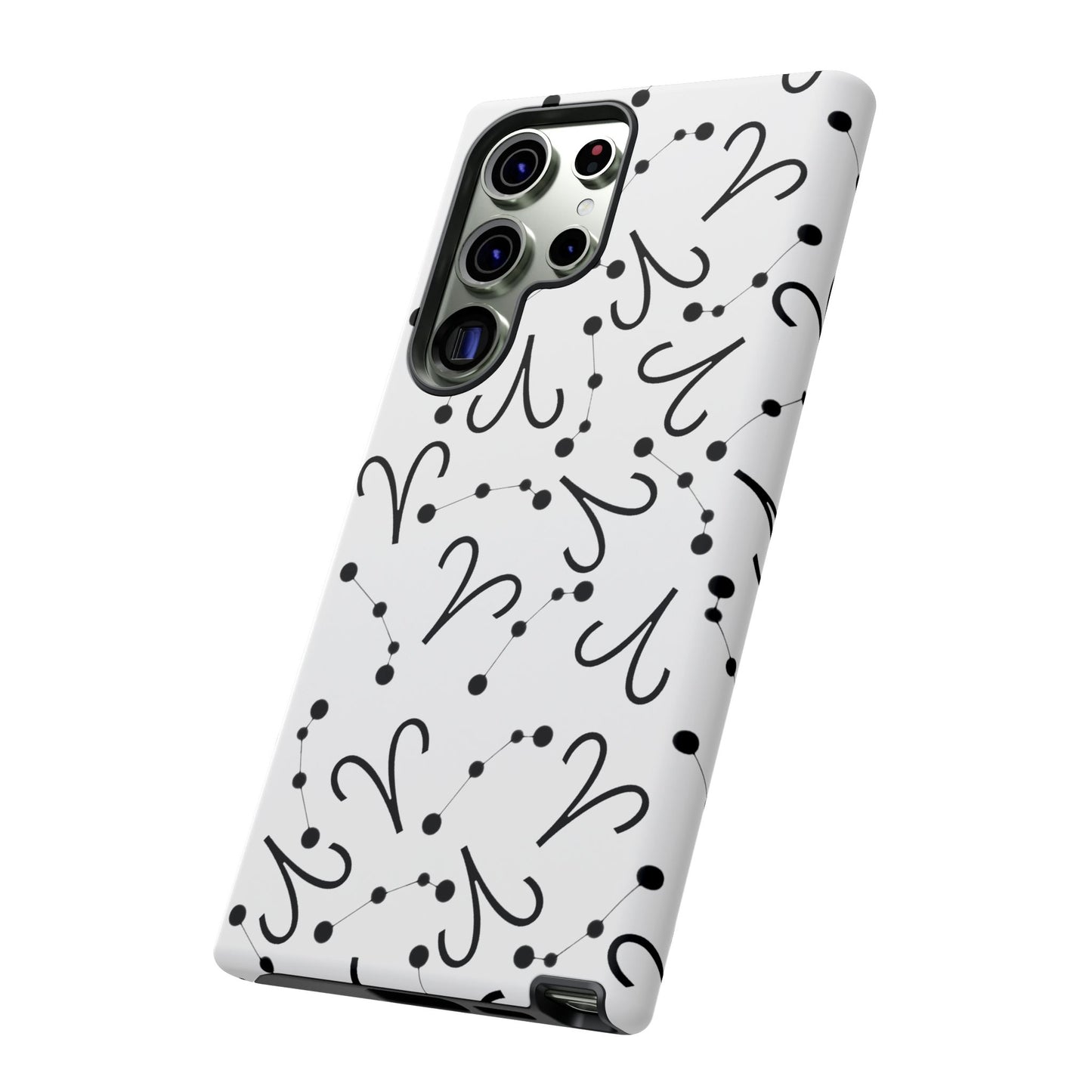 Tough Cases with the Aries Zodiac sign for iPhone, Samsung Galaxy, and Google Pixel devices